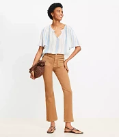Patch Pocket Kick Crop Jeans