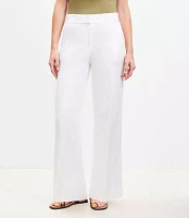 Clean Wide Leg Pants in Linen Blend