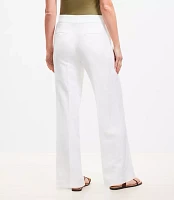 Clean Wide Leg Pants in Linen Blend