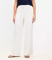 Pintucked Pull On Wide Leg Pants