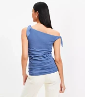 Bow Tie Shirred Top
