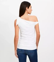 Bow Tie Shirred Top