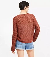 Mesh Wide Sleeve Boatneck Sweater