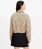 Petite Cheetah Print Bomber Jacket