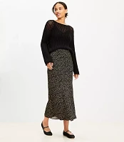 Dotted Jacquard Bias Midi Skirt