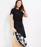 Draped Mini Tee Dress