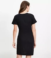 Draped Mini Tee Dress
