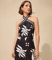 Fern Linen Blend Mini Halter Dress