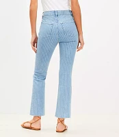 Fresh Cut High Rise Kick Crop Jeans Blue Stripe