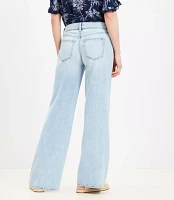 Mid Rise Wide Leg Jeans Light Wash