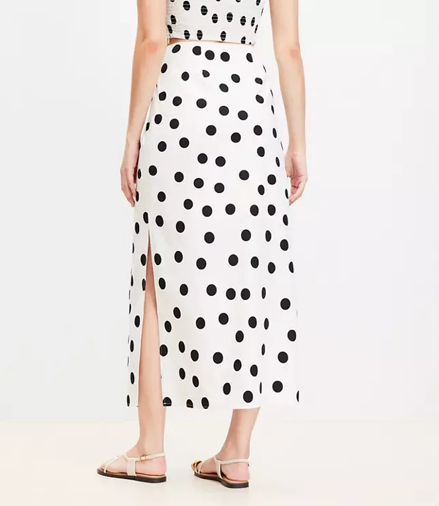 Dotted Midi Skirt