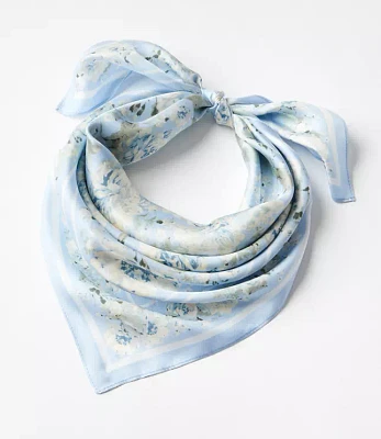 Floral Silk Square Scarf