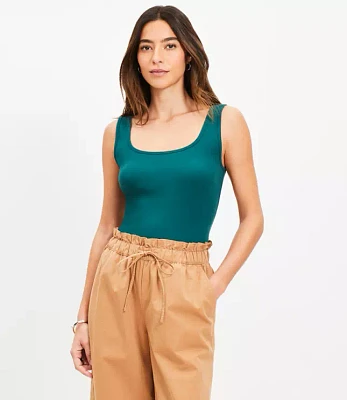 Perfect Ribbed Square Neck Tank Top