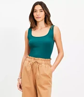 Perfect Ribbed Square Neck Tank Top