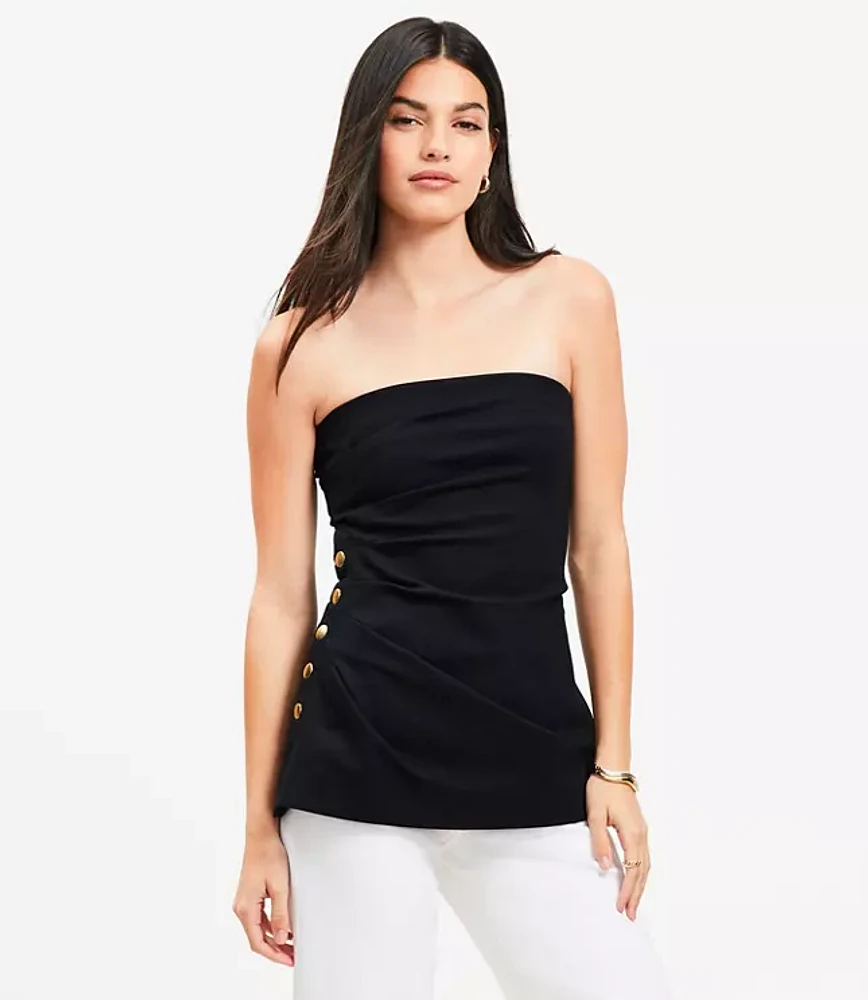 Side Button Tube Top