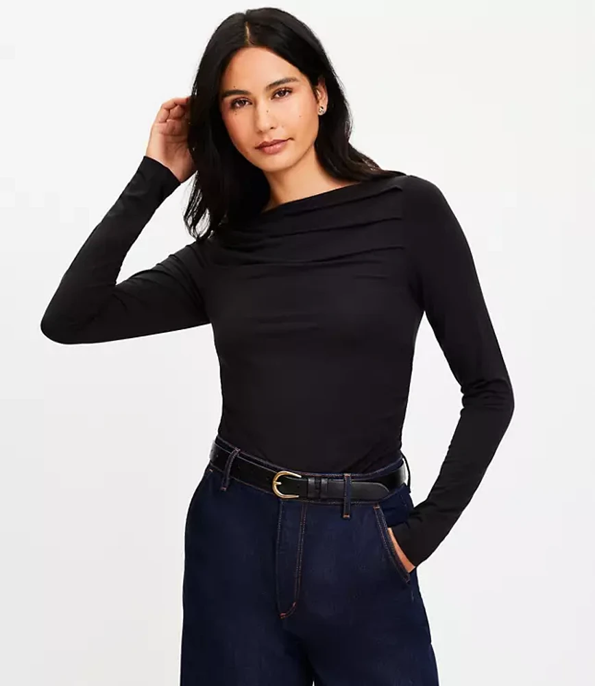 Petite Ruched Off The Shoulder Top