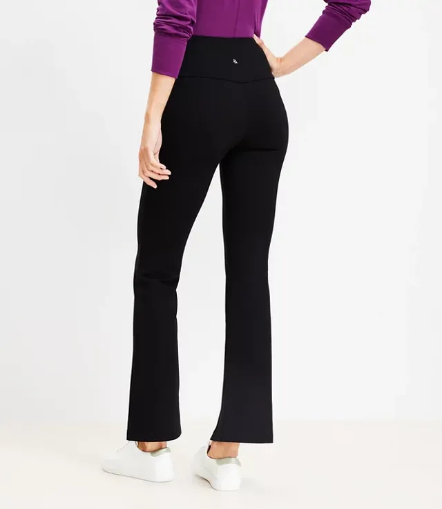 Loft Lou & Grey Side Slit V-Waist Sporty Ponte Flare Pants