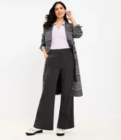 Wide Leg Trousers Heathered Doubleface