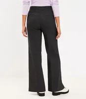 Wide Leg Trousers Heathered Doubleface