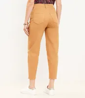 Petite High Rise Barrel Jeans Perfect Camel