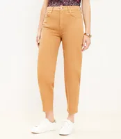 Petite High Rise Barrel Jeans Perfect Camel