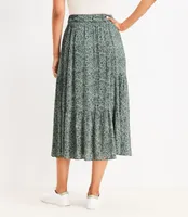 Petite Clip Tiered Midi Skirt