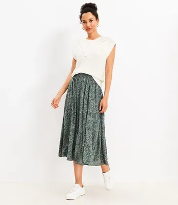 Petite Clip Tiered Midi Skirt