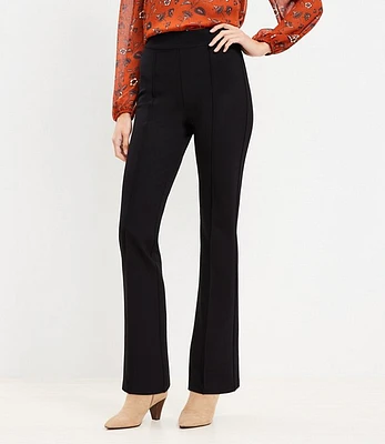 Tall Pintucked Pull On Flare Pants in Sculpting Ponte