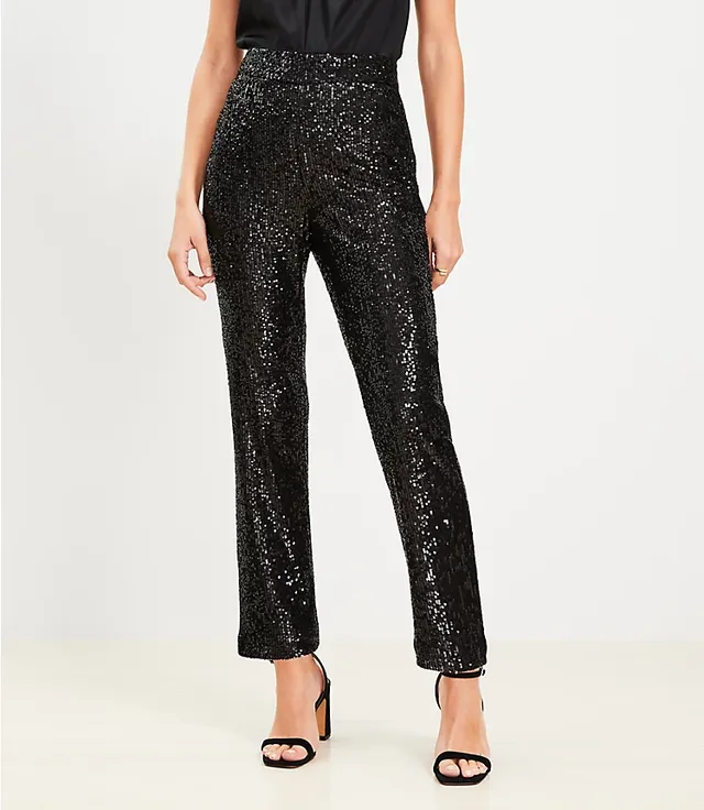 Zara SEQUIN SATIN EFFECT PANTS