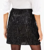 Petite Sequin Fringe Shift Skirt