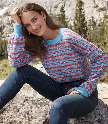 Fair Isle Stripe Everyday Sweater