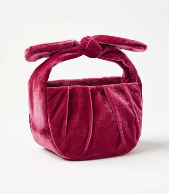 Velvet Knot Handle Bag