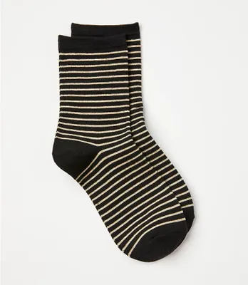Shimmer Stripe Crew Socks