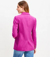 Cotton Linen Double Breasted Blazer