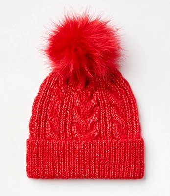 Cable Pom Beanie