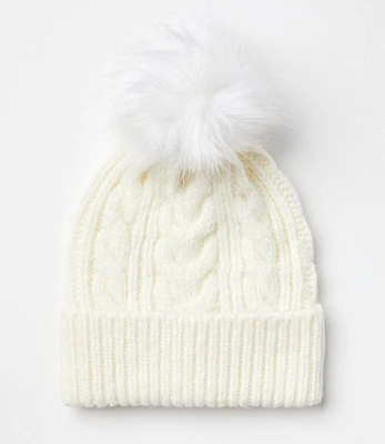 Cable Pom Beanie