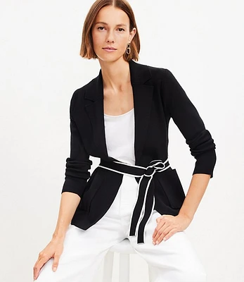 Tie Waist Sweater Jacket