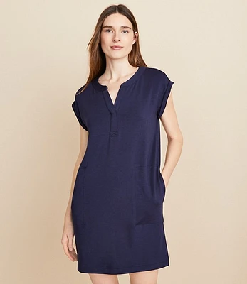 Lou & Grey Signaturesoft Henley Pocket Dress