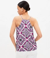 Geo Covered Button Strappy Cami