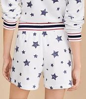 Lou & Grey Stars Stripes Cozy Cotton Terry Shorts