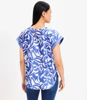 Abstract Swirl Hi-Lo Hem Pocket Top