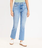 Petite Curvy Flap Coin Pocket High Rise Kick Crop Jeans in Luxe Medium Wash