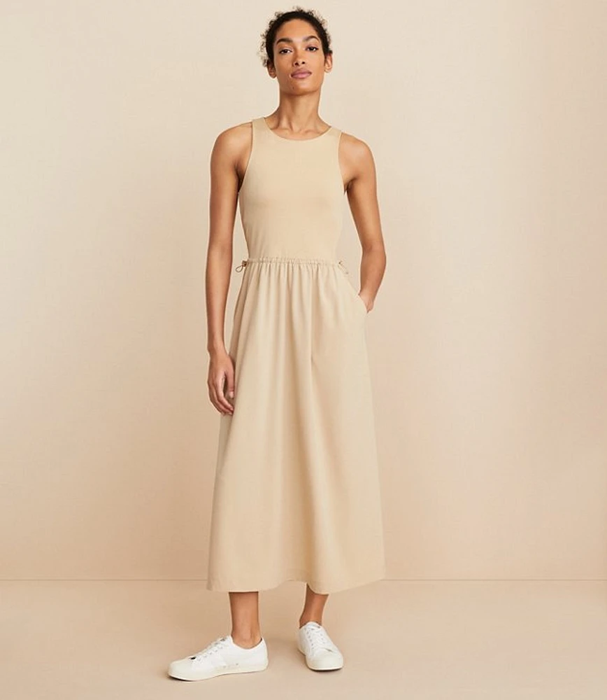 Lou & Grey Side Bungee Pocket Midi Dress