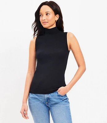 Perfect Ribbed Mock Neck Tank Top