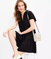 Petite Tiered Pocket Shirtdress