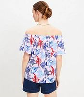 Petite Fish Off The Shoulder Top