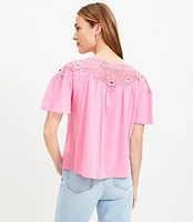 Lace Yoke Top