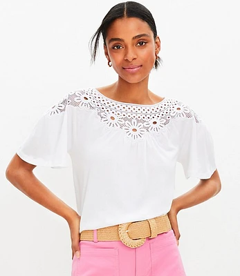 Lace Yoke Top