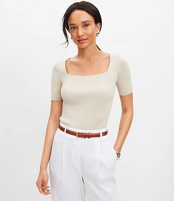 Shimmer Square Neck Sweater