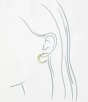 Pearlized Hoop Earring Set